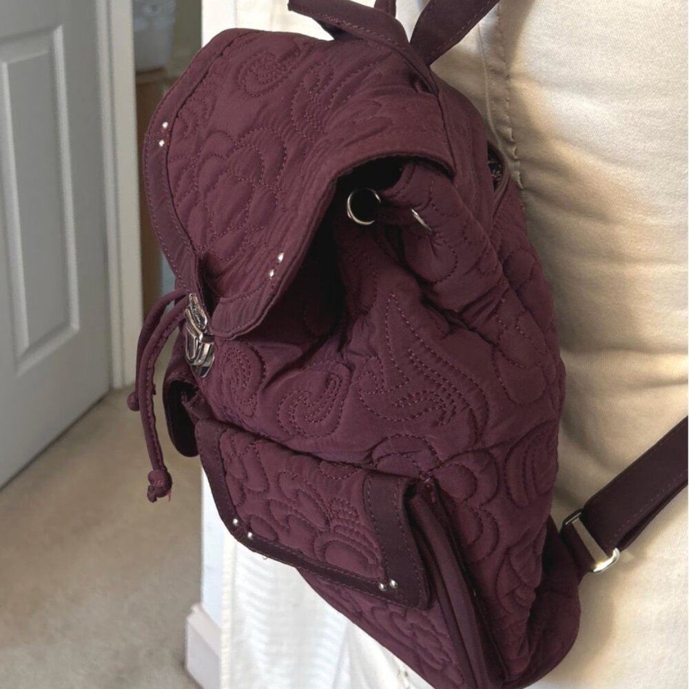 Vera Bradley aubergine quilted backpack